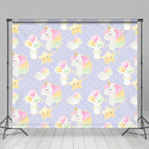 Aperturee - Aperturee Star Balloons Unicorn Repeat Cake Smash Backdrop